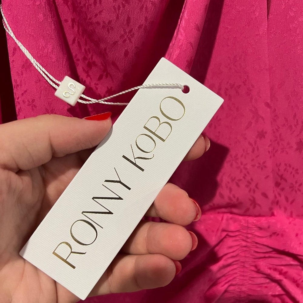 NWT Ronny Kobo Fuchsia Bow Dress (Size M) - Picture 10 of 10